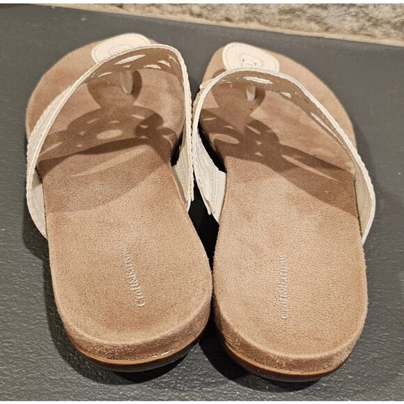 CROFT & BARROW Rita White Slide On Thong Sandals Size 8.5. New with box - Picture 6 of 7